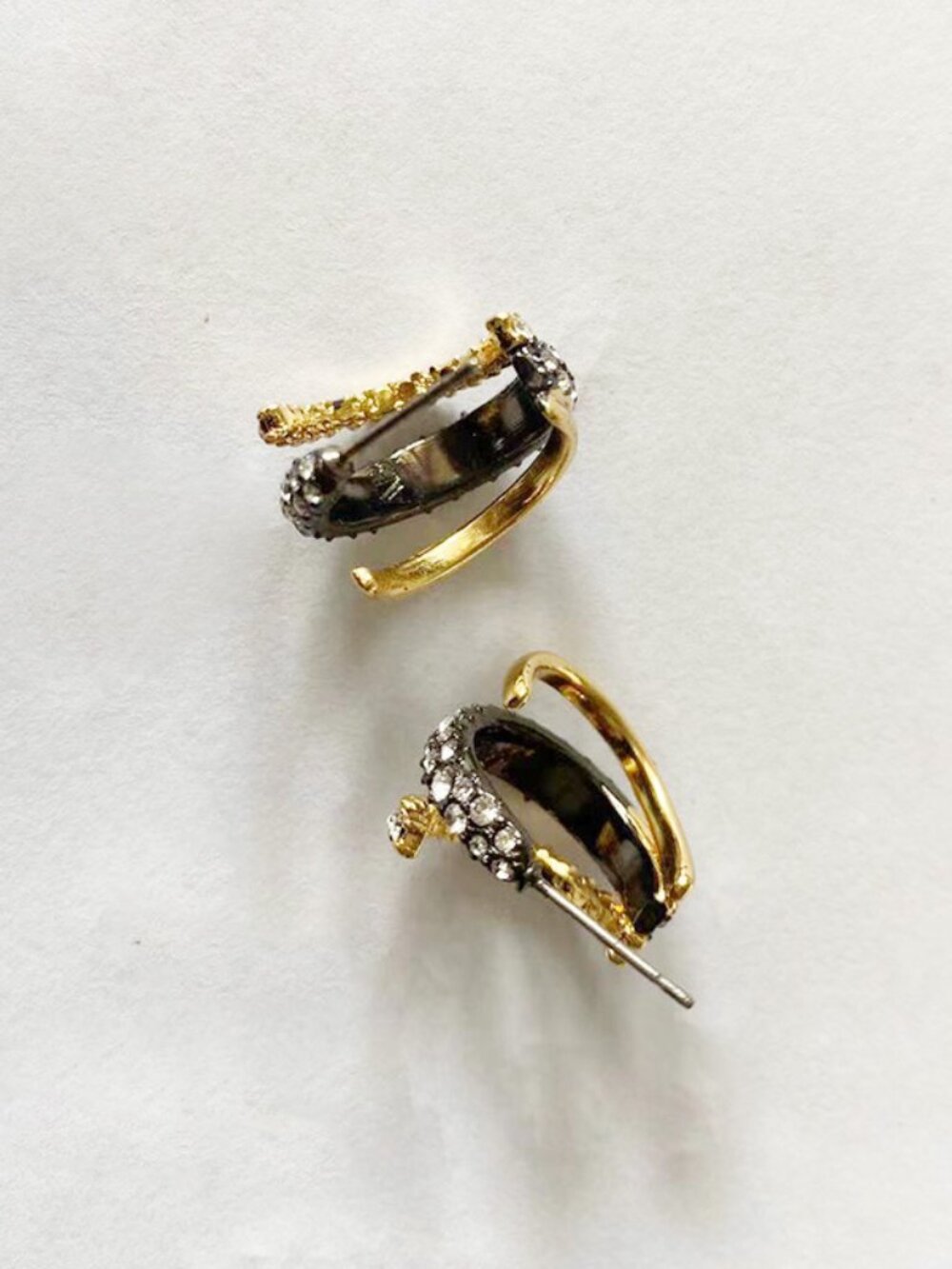 Alexis Bittar Two-Tone Pav�� Stud Earrings